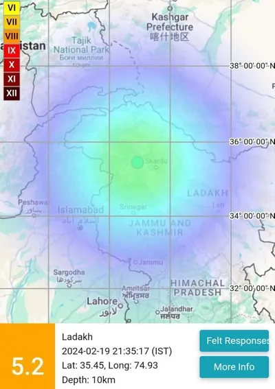 earthquake of 5 5 magnitude strikes kashmir