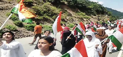 tiranga rally taken out in sopore