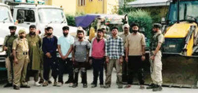 7 drivers arrested in pulwama for illegal transportation of minerals