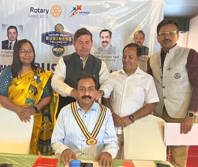 sanjeev vaid elevated as chairman  rotary means business j k chapter