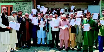 handwara residents take out protest march over power tariff hike