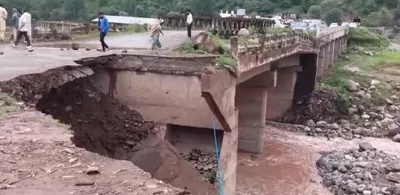 drungali nallah bridge damaged due to rains