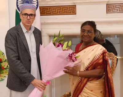 cm omar meets president murmu at rashtrapati bhavan