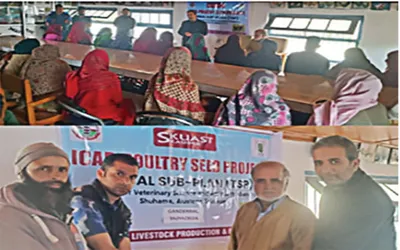 skuast k conducts backyard poultry training for tribal farmers
