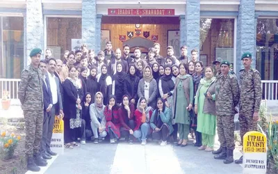 army organises capacity building visit for kashmir university students to badami bagh cantonment