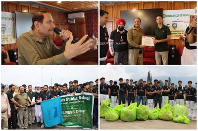 advisor to lieutenant governor shri rajeev rai bhatnagar flagged off massive cleanliness drive at gulmarg