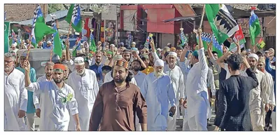 eid e  milad procession taken out in ramban  gool