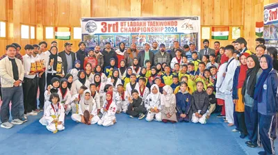 3rd ut ladakh taekwondo championship concludes in kargil