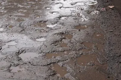 road in kupwara area lies in shambles