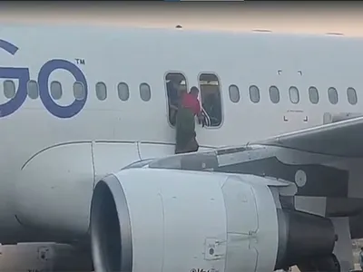bomb threat on indigo flight from delhi to varanasi  all passengers evacuated