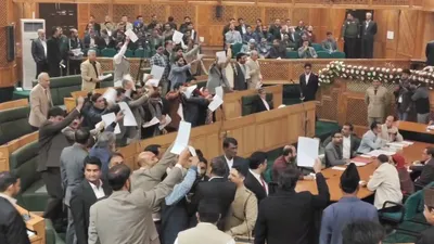 j k assembly adjourned till friday amid chaos over special status resolution