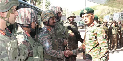 goc in c northern command reviews security in akhnoor sector