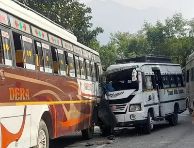 12 pilgrims injured in vehicular collision in j k s reasi