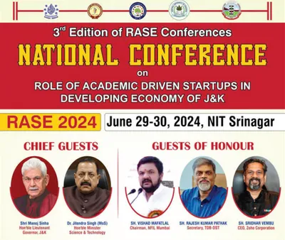 curtain raiser   lg to inaugurate 2 day national conference on rase 2024 at nit srinagar