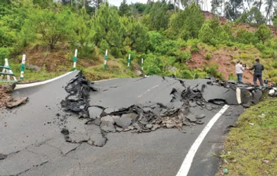 day 4  parnote land subsidence   nemnad  telga declared unsafe  inhabitants shifted to safer places