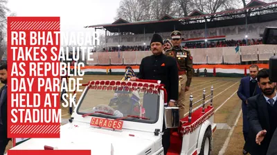 video   rr bhatnagar takes salute as republic day parade held at sk stadium