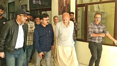 mp engineer rashid visits gmc handwara  takes stock of infrastructural facilities