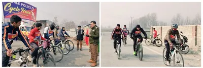 police organise cycle race in ganderbal