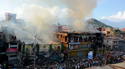 several structures  masjid gutted in devastating bohri kadal blaze
