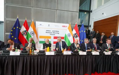 pm addresses austria india ceos meeting