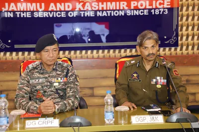 dgp j k  dg crpf lead high level security review meeting in srinagar