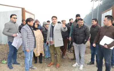 dc srinagar inspects progress on development of upcoming industrial estates