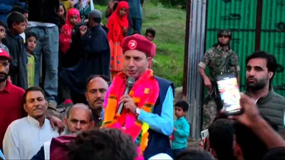 nc leader farooq shah holds roadshow in tangmarg