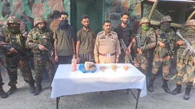 three arrested as police bust narco terror module in north kashmir s kupwara