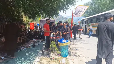 amid scorching heat  sabeels quench thirst of mourners