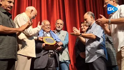 kalidas theatre pays homage to farooq nazki  ashraf sahil at tagore hall in srinagar