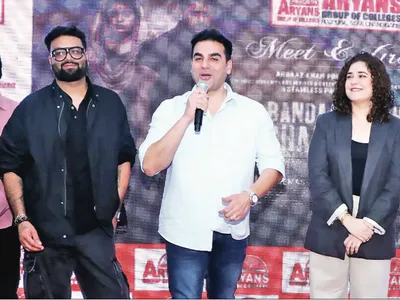 bollywood star arbaaz khan visits aryans campus