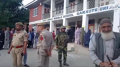 residents of garkote village near loc in uri come out early to exercise franchise