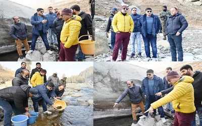 fisheries deptt undertakes stocking of trout fish at shopian