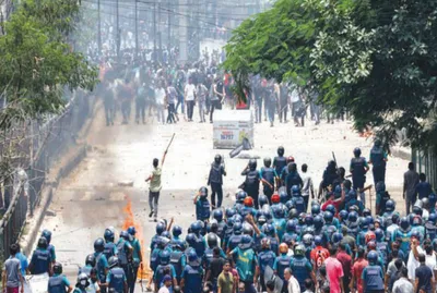 14 policemen among 73 dead as violent clashes erupt in bangladesh