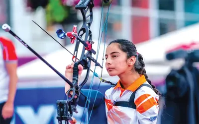 j k s sheetal devi bags silver in khelo india national archery meet