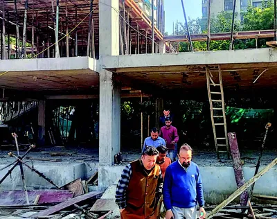 cec lahdc kargil visits under construction ladakh bhawan in delhi