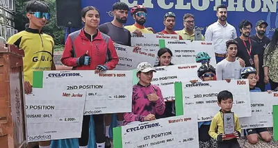 wheels of glory  srinagar s cyclothon draws 250 riders