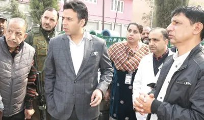 dc srinagar inspects development works at jlnm  gousia hospitals