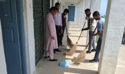 cleanliness drive conducted at polling station in tangmarg