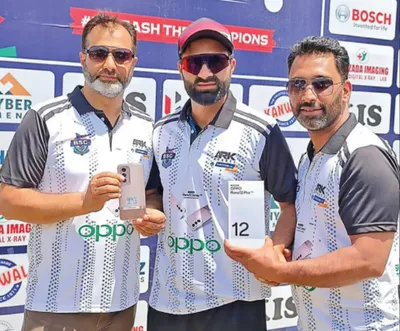 parvez rasool showcases new oppo reno 12 series in kashmir