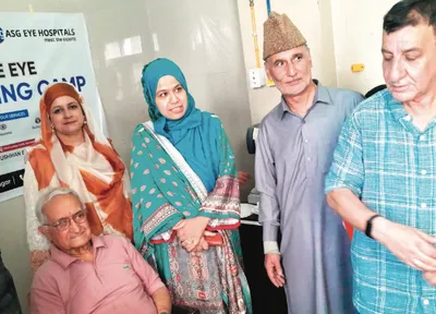 ahata waqar day care centre holds eye camp