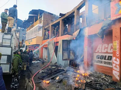 six houses  two commercial buildings gutted in j k s bhaderwah 