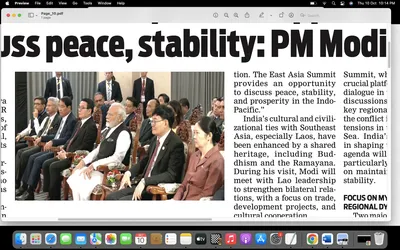 east asia summit provides opportunity to discuss peace  stability  pm modi