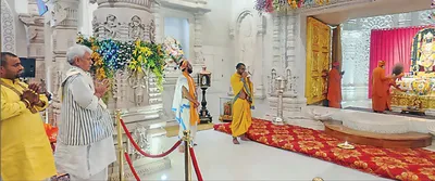 lg sinha visits ayodhya