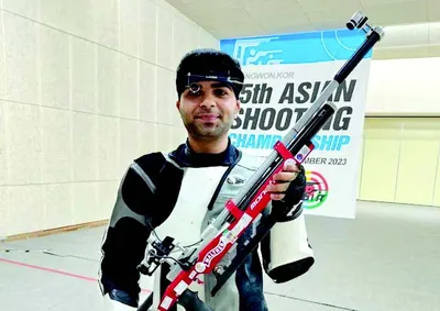 arjun babuta breaches air rifle world record in olympic selection trials