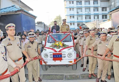 j k police bids farewell to r r swain