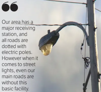 lack of street lights pester hazratbal residents