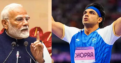 pm modi dials neeraj chopra  hails sportsman spirit of olympian’s family