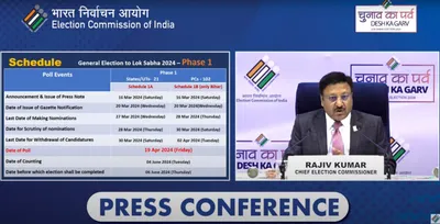 lok sabha polls to be held in 7 phases from april 19  cec