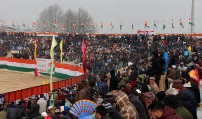 impressive turnouts during republic day functions across kashmir